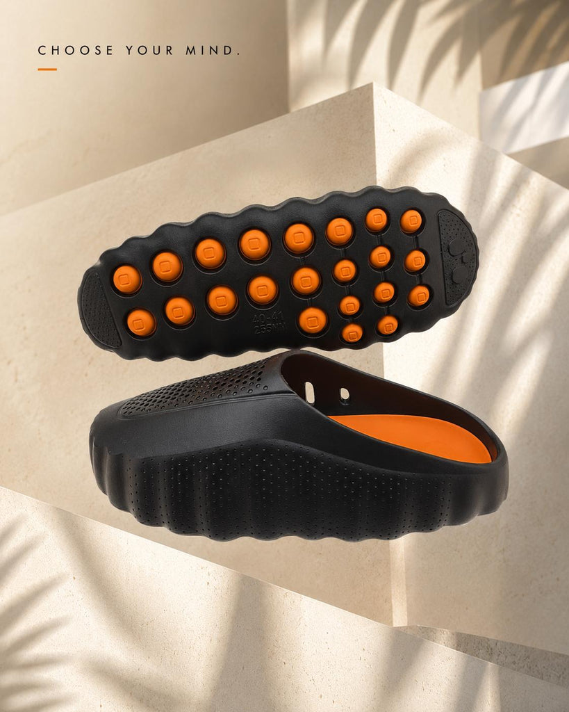 Muške papuče - M9068-BLK/ORG