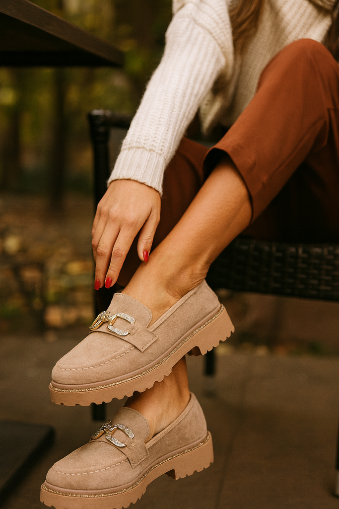 Ženske mokasine-L080157-BEI