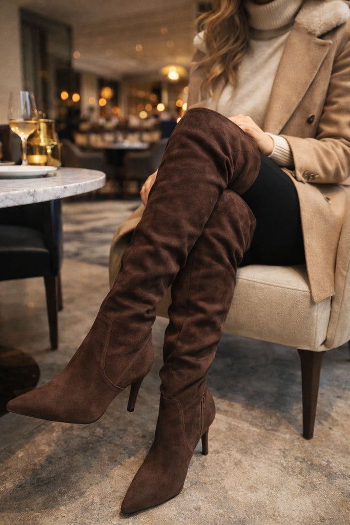 Ženske čizme - LX30107-BROWN