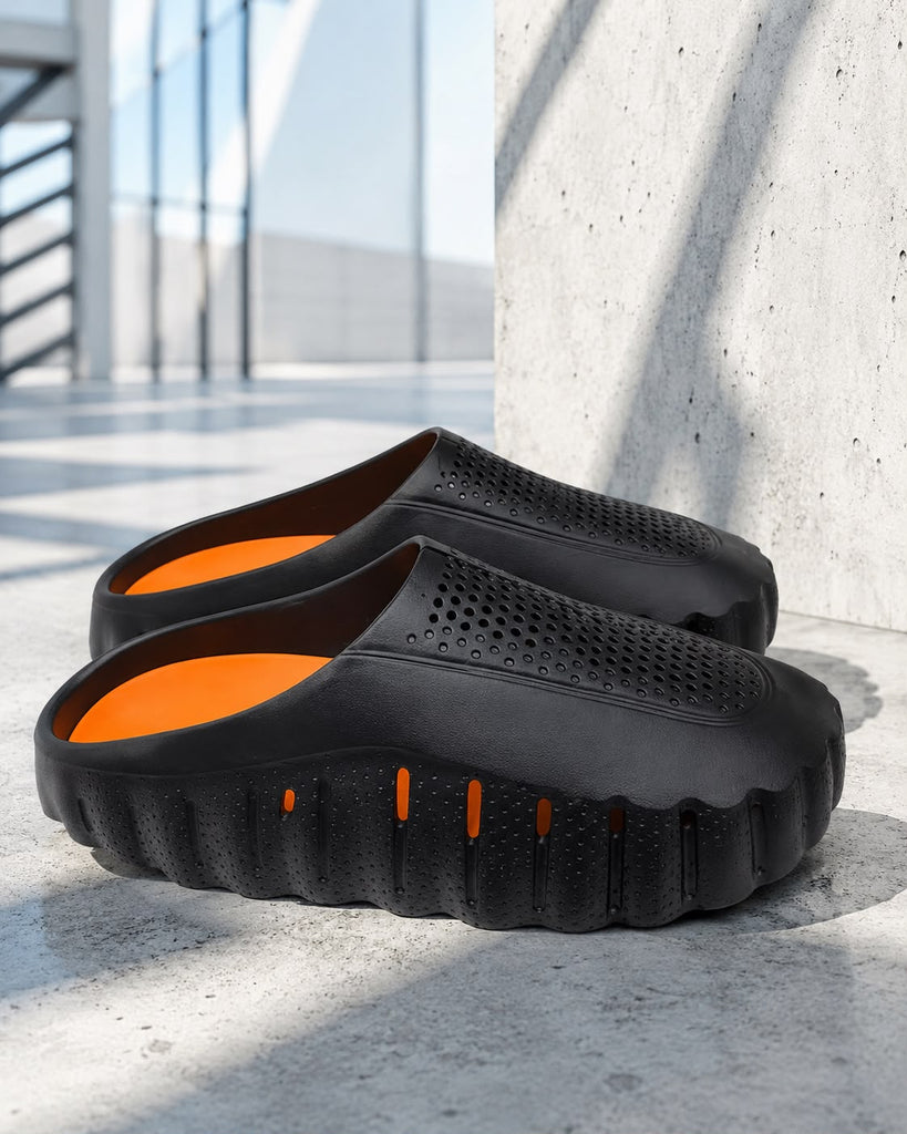 Ženske papuče - L9068-BLK/ORG