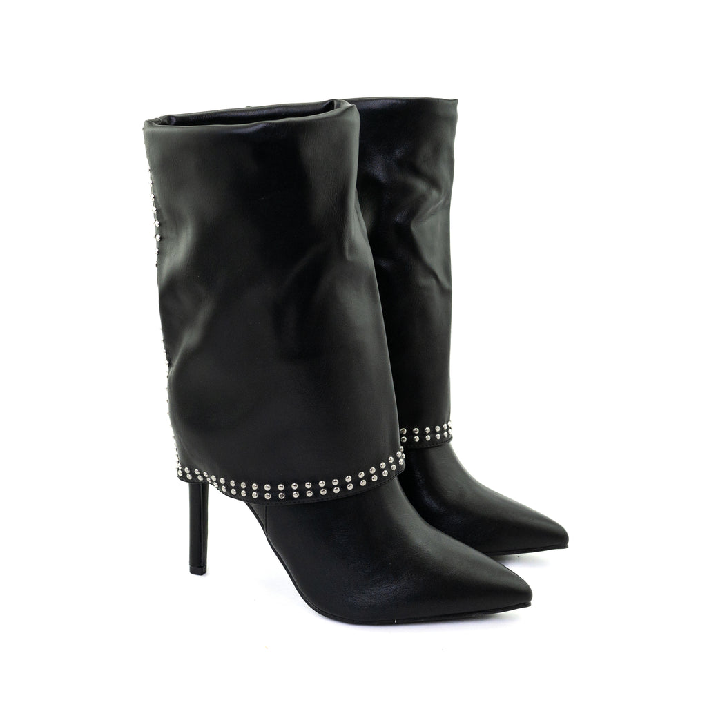 Ženske poluduboke čizme-SXX-13-BLK