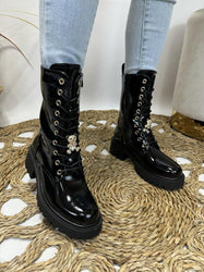 Ženske poluduboke cipele - HBL-116-BLK-MIR